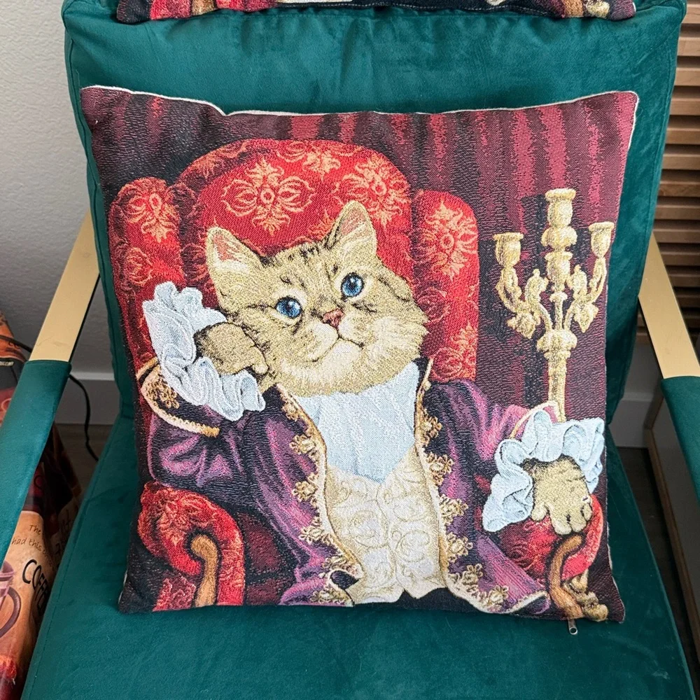 Decorative Pillowcases Set -3 “ Aristocrat Cat “